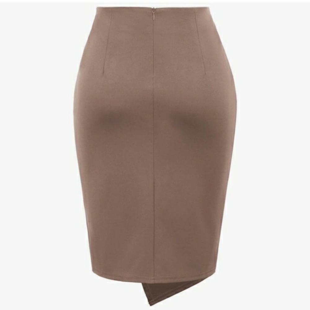 Elegant Brownish / Rose Pencil Skirt, 3X - Picture 2 of 8